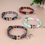 Personalized Printed Cat Collar Adjustable Kitten Puppy Collars With Free Engraved ID Nameplate Bell Anti-lost Cats Collars - Image 3