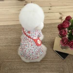 Pet Dog Dog Floral Dress Spring Summer Thin Small Dog Dress Teddy Bigbear Pomeranian Yorkshire Cat Clothes dog dresses - Image 3