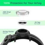 Waterproof Air Tag Dog Collar with AirTag Holder, Reflective Soft Padded & Safety Buckle, AirTag Pet Collar Adjustable for Dogs - Image 2