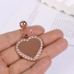 Custom Engraved Personalized Gold Plated Heart Dog Tag with Clear Rhinestones Pet ID Name for Cats Unique Gift Collar Charm Pet - Image 4