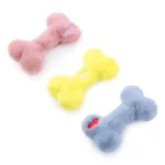 Dog Chew Toy Bone Shape - Squeaky Interactive Pet Toy for Puppies Small Medium Dogs, Durable Non-Toxic Chewing - Image 4