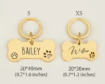 Bone Stainless Steel Dog ID Tag Custom Engraved with Name Personalized Logo Black Pet Memorial Gift Durable Collar Keepsake - Image 4