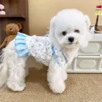Cute Thin Spring/summer Dog Clothes with Flying Sleeves, New Pet Dog Yorkshire Dress, Princess Cat Pet Clothing - Image 5