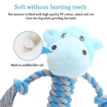 Pet Dog Squeaky Toy For Small Meduim Dogs Soft Plush Chew Stuffed Animal Shape Bite Resistant Dog Cotton Rope Toys Pets Supplies - Image 4