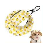 Cute Print Cat Hat for Small Medium Cats Adjustable Pet Cap Breathable Comfortable Sunscreen Hat Beach Activities - Image 4