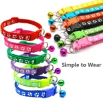 1/5Pcs Adjustable Footprint Pet Collar with Bell, Cute Soft Neck Collar for Puppy Small Dog Kitten Cat Daily Wear - Image 2