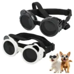 Dog Eye Wear Anti UV Pet Goggles Adjustable Windproof Rope Cat Dog Glasses Round Cool Dog Sun Eyewears Outdoor