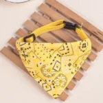 Adjustable Pet Puppy Cat Scarf Bandana Collar Neck Scarf For Small Dogs Kitten Saliva Towel PU Collar with Triangular Bandage - Image 4