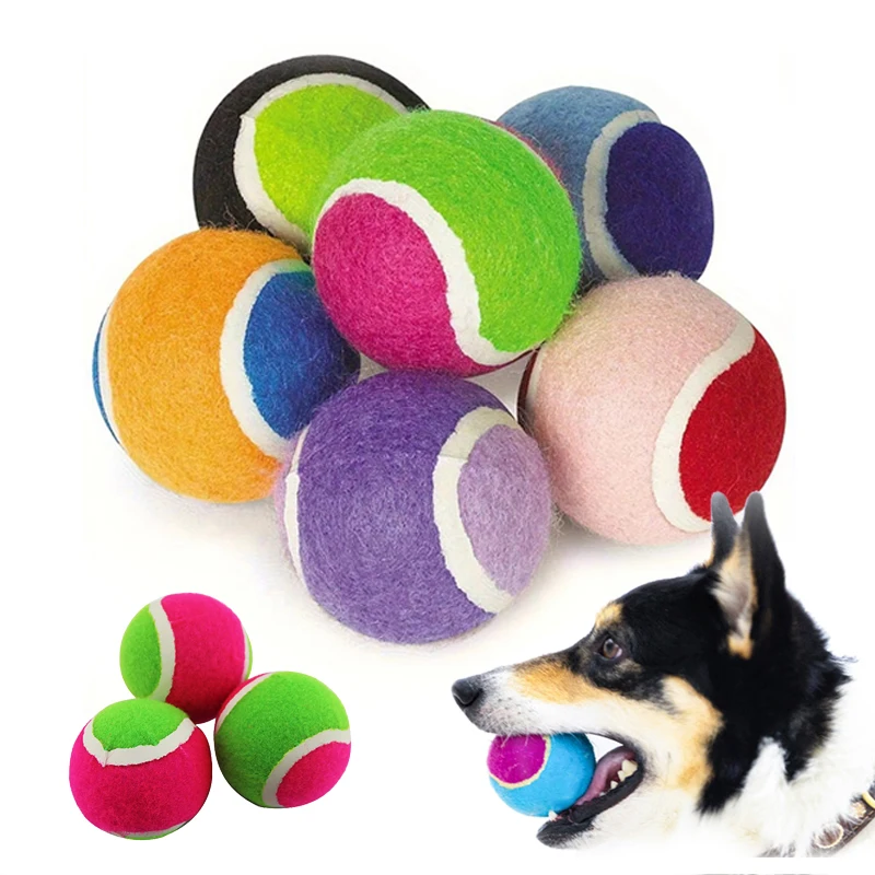kf-S874cf5bdc13746d1946ba191f2d61379R 1/2pc Hard Ball Pet Biting Ball Training for Grinding Teeth Tennis Suitable for Pets to Play with Small Dogs Pet Supplies TMZ - Image 1