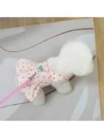 Leash dog clothes pet dress for Poodle, Bichon Frise, Pomeranian, Pug, 25-inch Leash Dress - Image 5