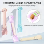 4Pcs Cat Treat Dispenser Multi Function Spoon for Lickable Cat Treats Cats Treats Squeeze Spoon Treat Feeding Wet Spoons Easy Feeding 4 Styles