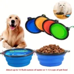 Portable Pet Food Bowl Durable TPR Bowl Cat and Dog Food Pet Silicone Collapsible Bowl Portable Travel Outdoor Water Food Bowl - Image 3
