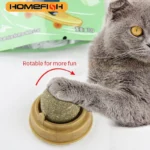 Natural Catnip Cat Wall Stick-on Ball Toy Scratchers Treats Healthy Natural Removes Balls to Promote Digestion Cat Grass Snack - Image 3