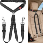 Double-headed Dog Safety Harness Pet Car Headrest Restraint Device Adjustable Tension Split Connection Safety Harness for Travel - Image 2