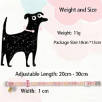 Pet Collar With Bell Colorful Flower Dog Puppy Kitten Collar Adjustable Safety Bell Ring Necklace Pet Accessories - Image 4