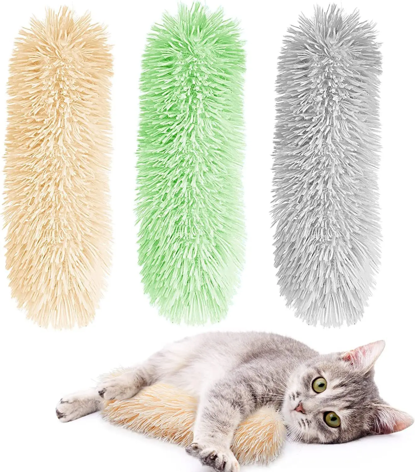 kf-S89012a38527c42e4922f8aebb99b6179I Plush Cat Chew Toy Catnip Self-hi Bite Toys Strip Pillow Teaser Toys for Cats Soft Interactive Cat Plaything Katten Speelgoed - Image 1