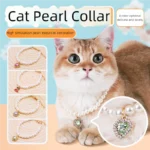 New Cute Exquisite Adjustable Cat Collar High Simulation Pearls Summer Pet Necklace Fashion Neck Decoration Supplies For Kitten - Image 2