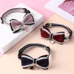 New Cute Pet Girl Cat Dog Collar Adjustable Bow Bells Collar Cat Necklace Fashion Accessories Pet Puppy Kitten Pendant Supplies - Image 2