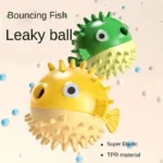 Bouncing Fish Built In Bell Pet Toy Treat Dispensing Chew Ball Molar Interactive Play Toy For Puppy All Size Dogs Relieve Boredo - Image 5
