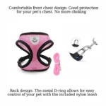 Escape Proof Cat Dog Harness with Lead Leash Adjustable Vest Breathable Reflective Chest Strap for Small Cats Puppy Accessories - Image 3