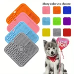 11 Colors Pet Slow Feeding Mat With Spatula Silicone Suction Cup Dog Cat Licking Mat Increase Eating Fun Slow Feeding - Image 2