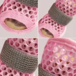 4Pcs Cute Mesh Dog Shoes Soft-sole Non-slip Cooling Dog Boots Elastic Strap Wear-resistant Dog Foot Cover For Small Medium Pets - Image 5