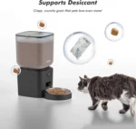 NITYERS 8L Automatic Dog Feeder, Smart Pet Food Dispenser with Key Control, Voice Recorder, Dual Power Supply, Timed Auto Cat Feeder with Stainless Steel Bowl - Image 8