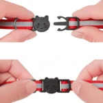 Cat Collar with Bell Cats Necklace Kitten Collar Breakaway Collar Anti-strangling Armrests for Cat Necklace Pet Strap MBO02 - Image 3