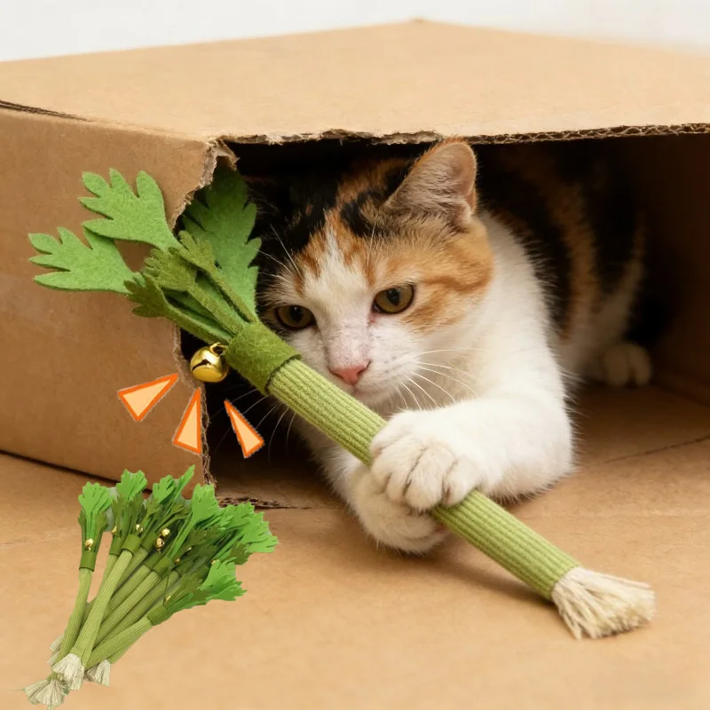 kf-S8cff2d088daf4e7dbdd6f3e917495ef41 Cat Chew Toys Catnip Cat Teeth Cleaning Toy Interactive Self Playing Catnip Molar Stick Toys Bite Squeaky Cat Toy - Image 1