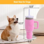 Safe Squeaky Dog Cup Toy Pink - Durable Chew Toy for Small/Medium/Large Aggressive Chewers Birthday & Exercise - Image 6