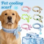 Pet Cooling Ice Scarf Cool Ice Breathable Towel Heatstroke Dogs Cats Ice Collar Cat Adjustable Collar Bib Pet Supplies