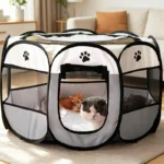 Portable & Foldable Octagonal Pet Playpen Kennel Tent - Easy to Assemble Outdoor Shelter for Large Dogs and Cats