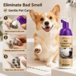 2.2oz Waterless Pet Shampoo Foam Deep Clean No Rinse Long Lasting Freshness Portable On-the-Go Pet Cleaning Solution