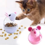 Cat Food Leakage Toys Interactive Food Funnel Plastic Cat Food Dispenser Mouse Ball Shape Tumbler Puzzle Training Pet Supplies - Image 5