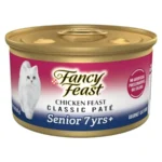Purina Wet Senior Cat Food 7 Years Plus Chicken Feast Pate - Pack of 24 3 oz. Cans