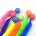 1/2/5Pcs Wiggly Balls Cat Toys New Cat Chewing Toys Bouncy Ball Wiggly Tail Sounding Kitten Bite Playing Plush Interactive Toy - Image 3