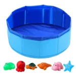 Foldable Dog Bath Swimming Pool Cat Pool Toy With Fish-Water Endless Self Play Interactive Cat Toys Pet Cleaning Water Basin - Image 6