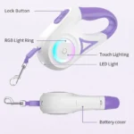 LED Retractable Dog Leash with light for Puppies Small Medium big Dogs Cats Pet Harness straps collar Accessories 3m 5m roulette - Image 6