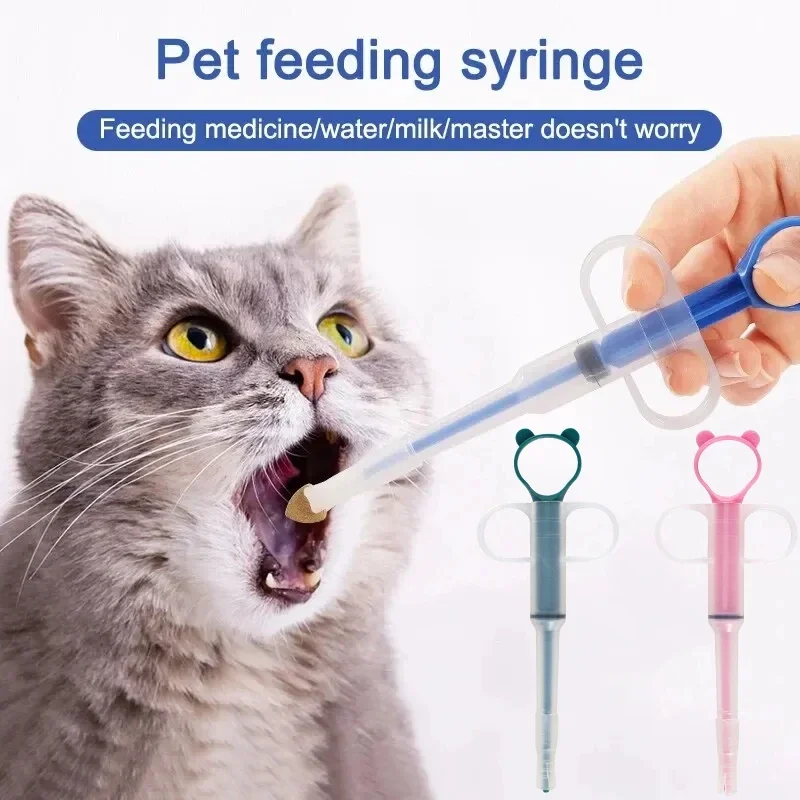 kf-S8f7166234f444a618d867beaa98d1734c Pet Medicine Feeder Dispenser Cat Tablet Syringe Feeder Soft Tip Multi-Purpose Feeder Cat Pill Shooter Pet Pills Applicator - Image 1