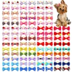 30PCS Dog Bow With Rubber Band Dog Hair Accessories Handmade Movable Puppy Bows For Dogs and Cats Cute Pet Accessories - Image 4