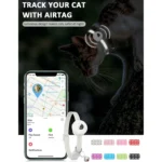 for Apple AirTag Cat Collar,Air Tag Pet Collar with airtag Holder and Bell Reflective GPS Kitten Collar for Girl Boy Cats gatos - Image 6
