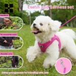 Dog Harness Leash Set for Small Medium Dog Adjustable Reflective Puppy Cat Harness pet Vest Chihuahua Dachshund Outdoor Walking - Image 4