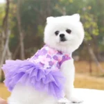 Floral Dog Dress for Small Breeds - Woven Polyester, Pullover Style, Breathable Pet Apparel for Dogs & Cats, Perfect for Toy & M - Image 4