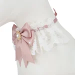 Lace Bow Cat Dog Collar Princess Jewelry Necklace Tie Collar Pet Scarf Bib Married Wedding Accessory - Image 5