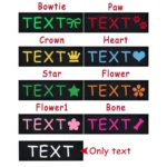 2 PCS Personalized Dog Name Labels Colorful Pattern Pet Harness Custom Tag Removed Stickers ID Dog Chest Strap Vest Collar Tag - Image 3