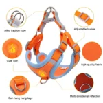 Small Medium Dogs Harness Vest Walking Traction Rope Reflective Straps, Soft Mesh Harness Breathable Pet Supplies - Image 5