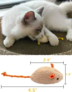 3/200pcs Rattle Cat Mouse Toys Also Prefilled Catnip Faux Fur Cat Mice Toys Interactive Cat Game Catnip Toys for Indoor Cats toy - Image 3