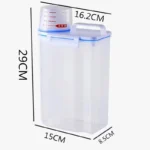 4PCS 2.5L Rice Storage Bucket with Measuring Cup Sealed Moisture-Proof Pet Food Storage Container for Storing Grains Flour Rice - Image 6