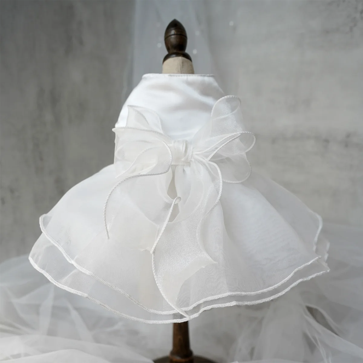 kf-S93f2c92662784a11b82a9c9ad1c53790f Wedding Dress for Small Dogs White Outfit for Yorkies Chihuahua Pet Formal Apparel for Puppy and Cat Summer Clothes - Image 1