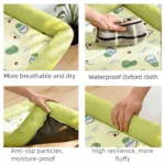 Square Cooling Puppy Bed Breathable Soft Dog Sleeping Pad Neck-protecting Dirt-resistant Pet Cooling Mat for Dogs Cats - Image 2